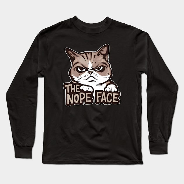 Grumpy Cat Long Sleeve T-Shirt by Inktopolis